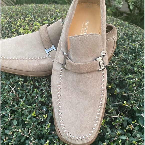 Bruno Magli Mens Tan Suede Slip-on Loafer Size 7.5 - Picture 3 of 9